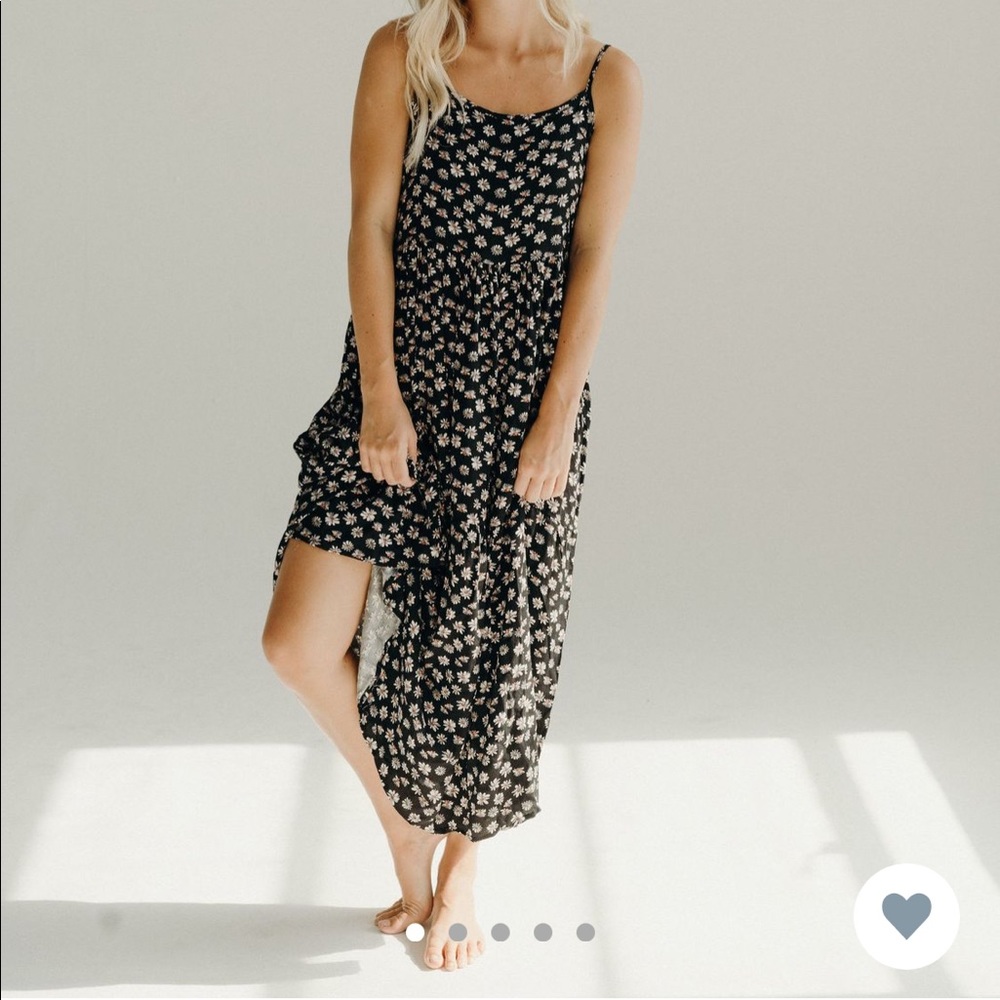 Willow floral maxi dress, grey